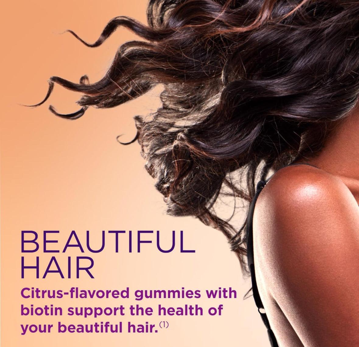 Nature’s Bounty Hair Skin Nails Biotine et Collagen Vitamines Goût Citron 80 gummies 100mcg