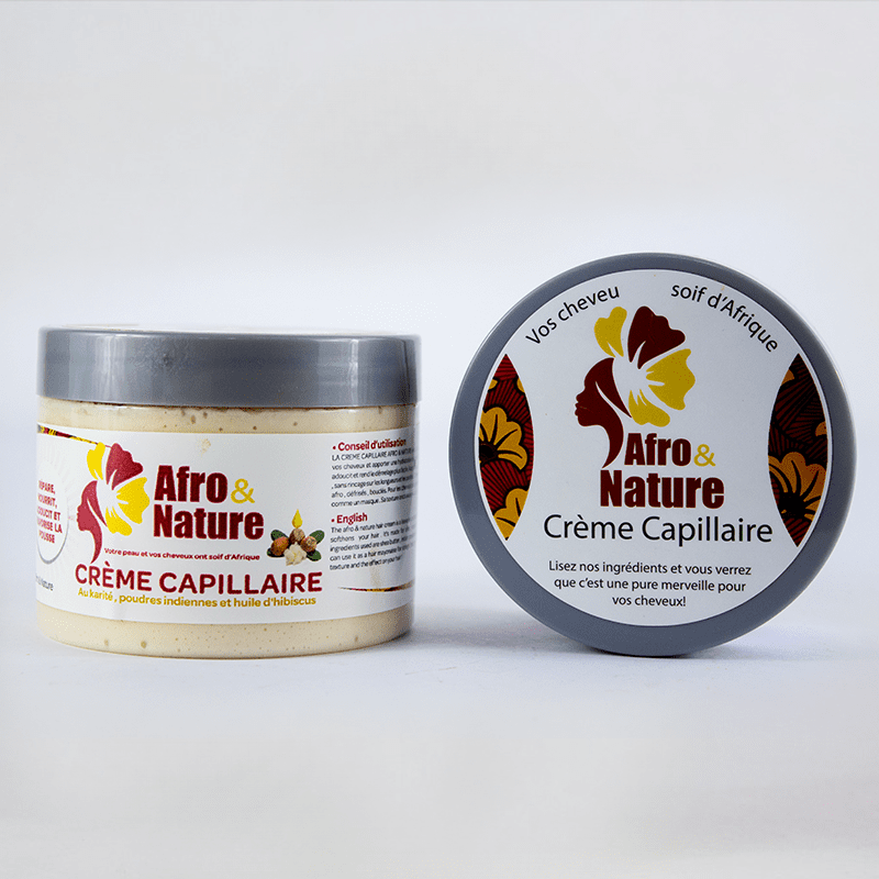Afro Nature - Crème Capillaire au Karité & Hibiscus | DjieFall