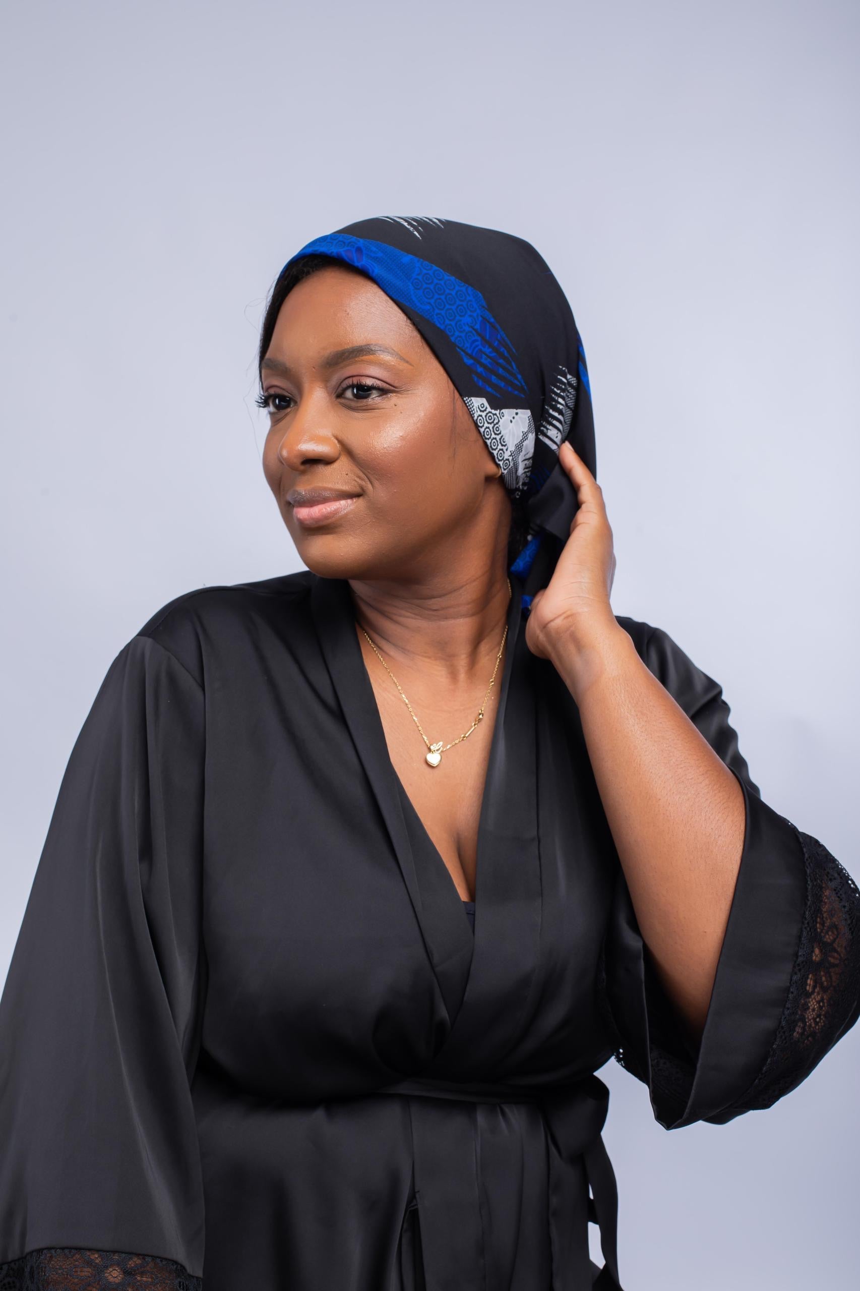 Foulard En Soie Pour Femme-Grand Carré Satin 90 Cm.[Y29