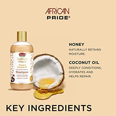 African Pride Moisture Miracle Honey & Coconut Oil Shampoo